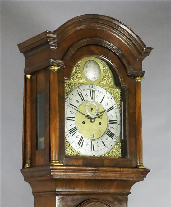 Obadiah Smith of London. An early 18th century walnut eight day longcase clock, W.1ft 9in. H.7ft 3in.